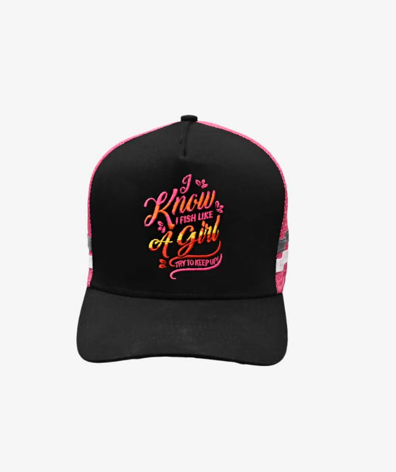 Fish Like A Girl Hat - Trucker Hat
