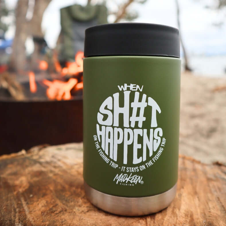 Cracka Tinnie - Sh#t Happens - Khaki 14 Oz