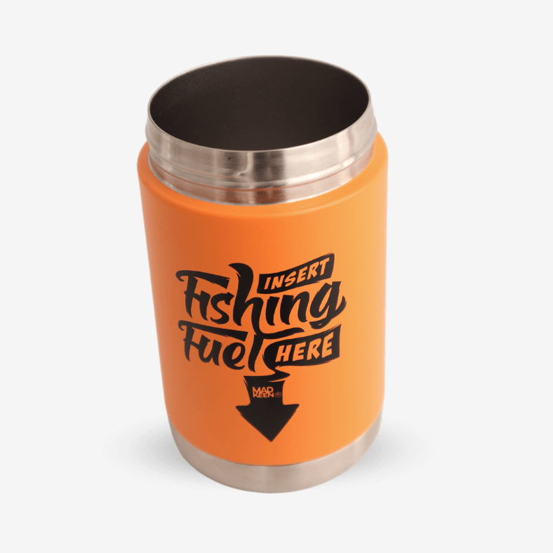 Cracka Tinnie "Insert Fishing Fuel" - Orange 14 Oz
