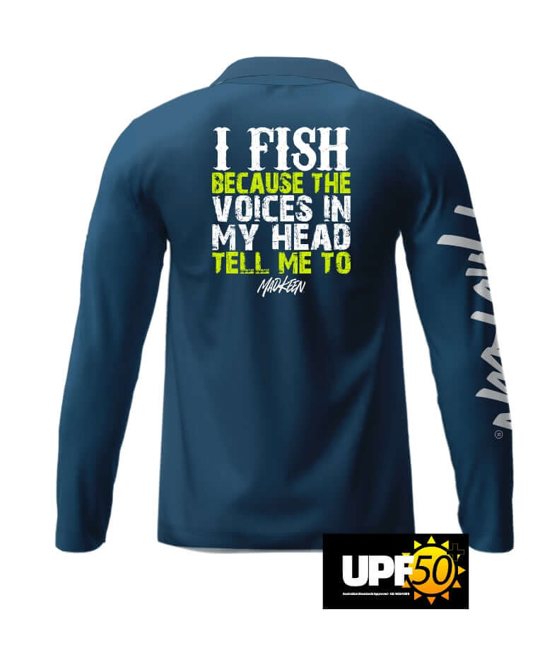 I Fish Because Long Sleeve Polo