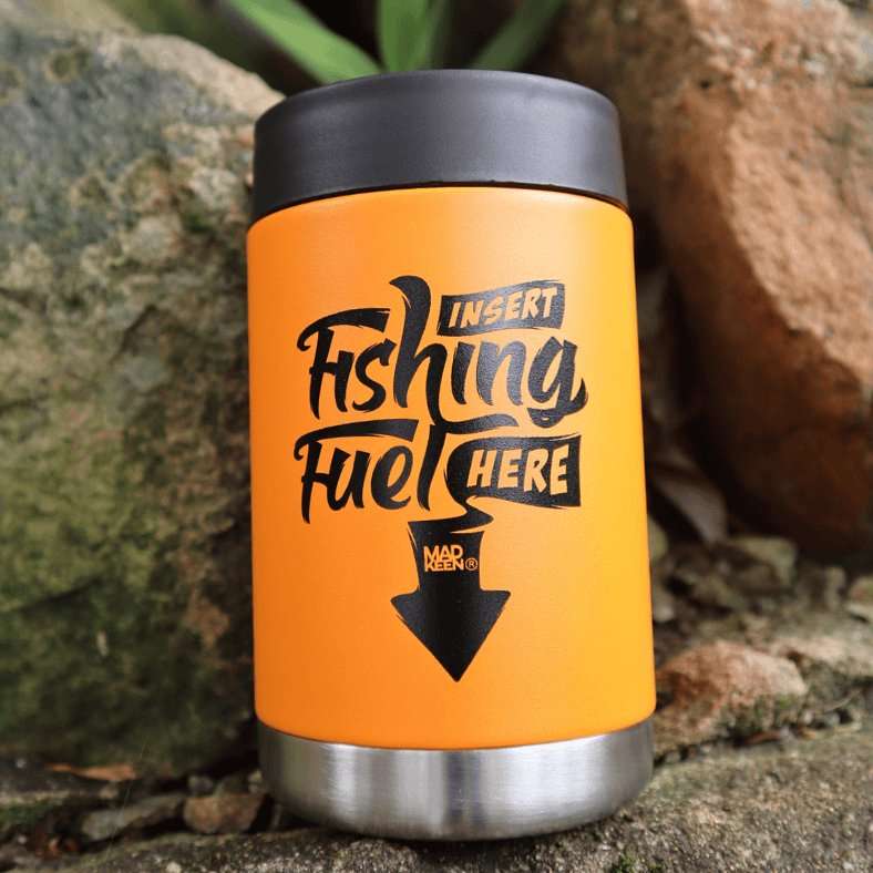 Cracka Tinnie "Insert Fishing Fuel" - Orange 14 Oz