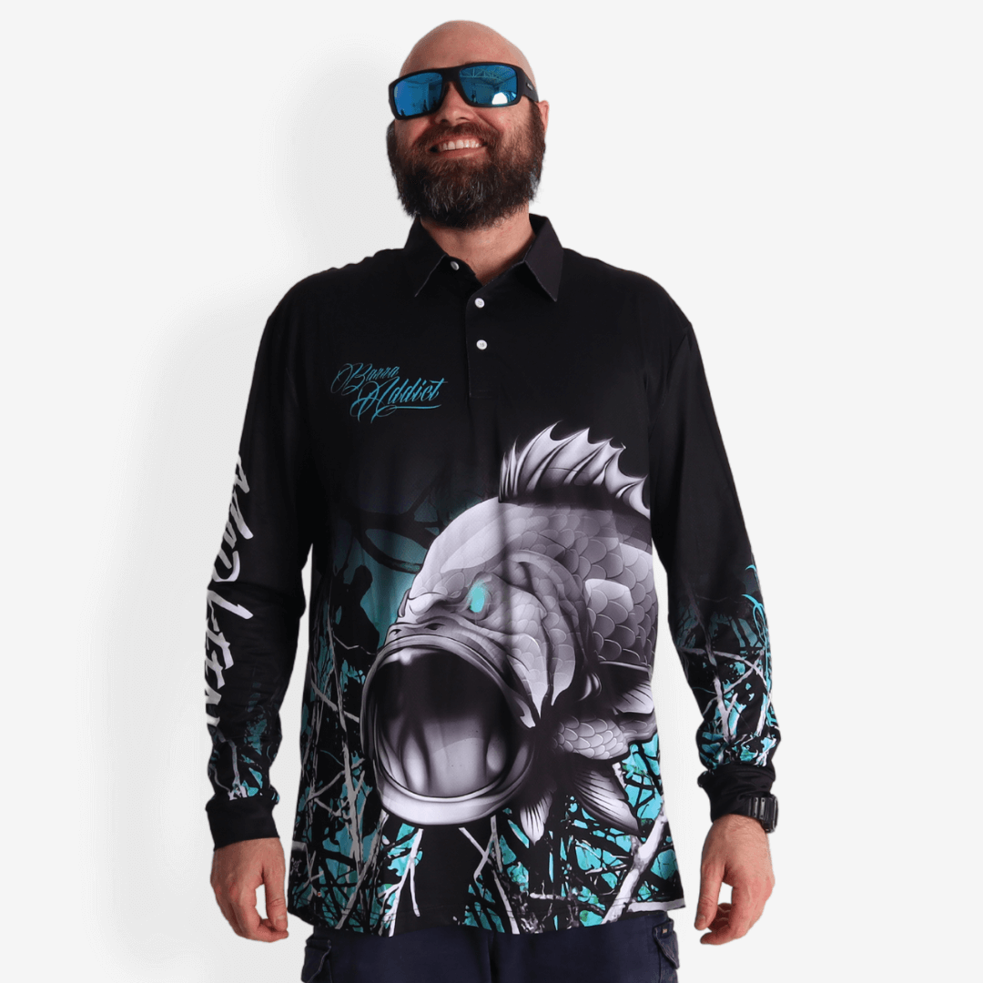 Barra Addict Blue Long Sleeve Polo