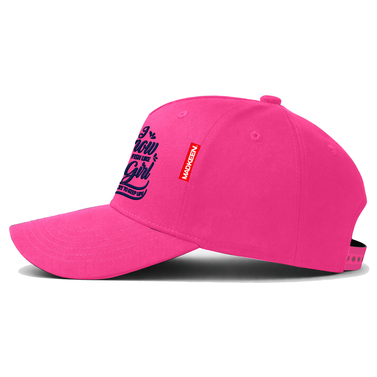 Pink Fish Like A Girl Cotton Hat