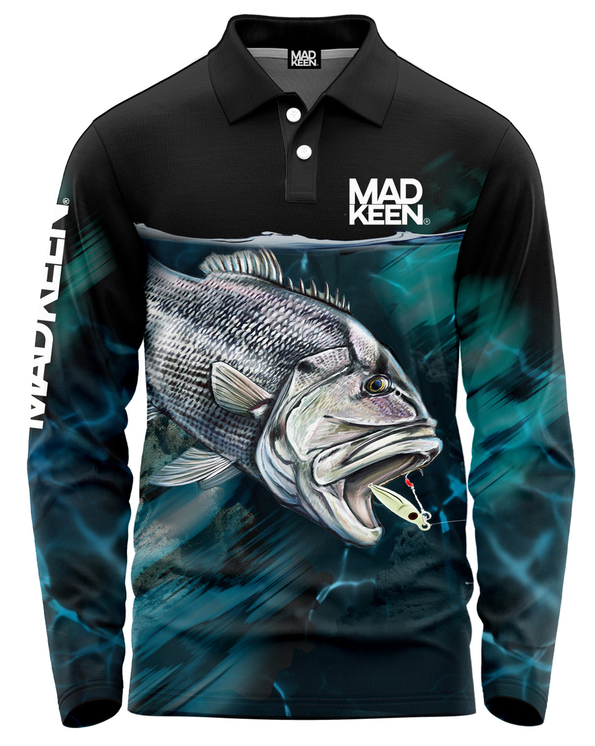 Dhu Fish Long Sleeve Polo