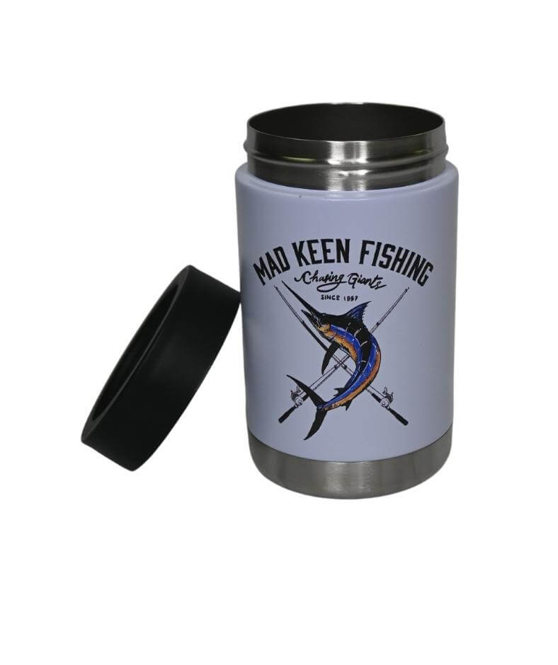 Cracka Tinnie - Chasing Giants - White 14 Oz - Mad Keen Fishing