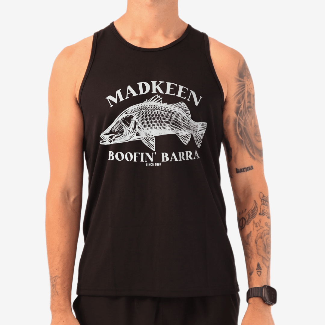 Boofin Barra - Singlet – Mad Keen Fishing