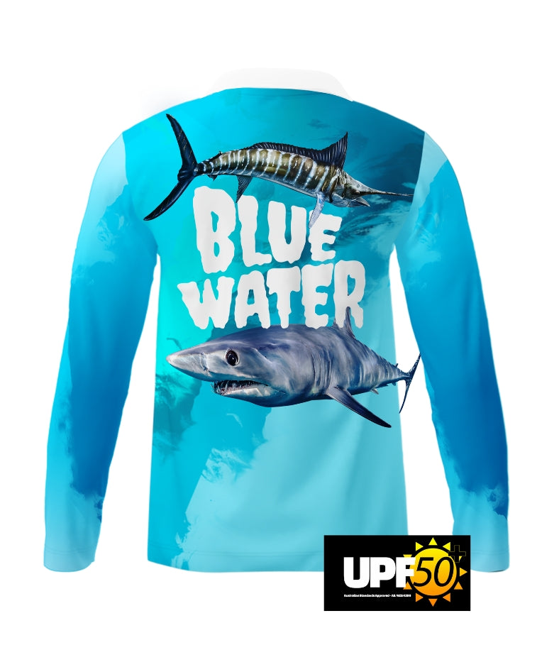 Blue Water Long Sleeve Polo Deal