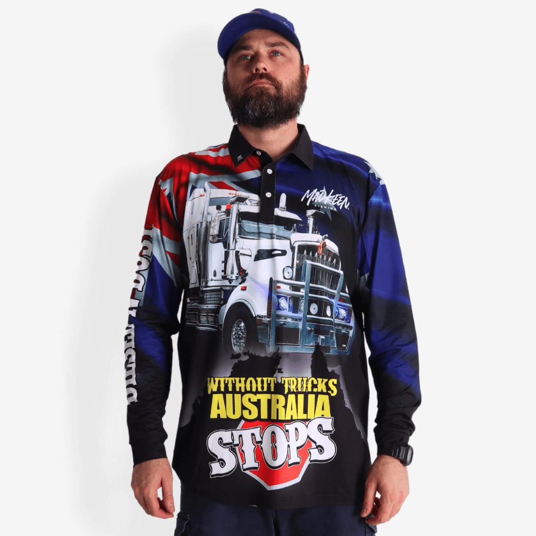 Diesel N Dust Long Sleeve Polo Mad Keen Fishing