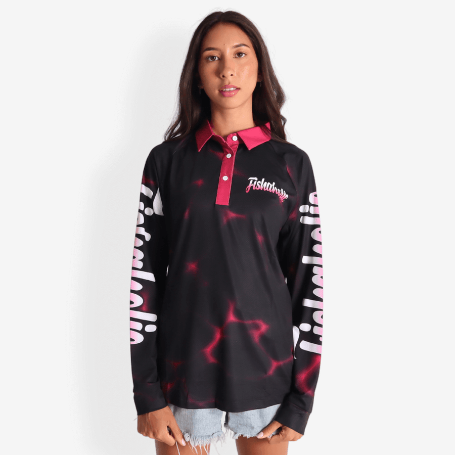 Fishaholic Long Sleeve Polo