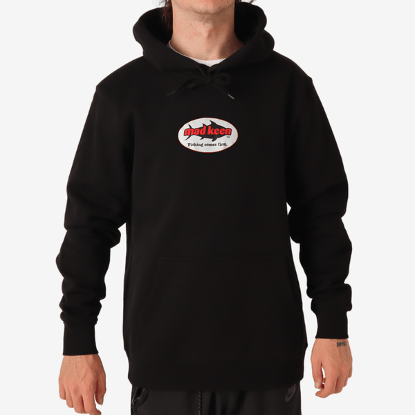 Fishing Comes First Retro Hoodie