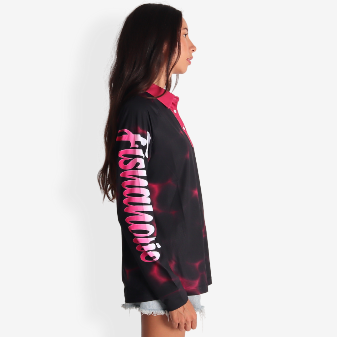 Fishaholic Long Sleeve Polo
