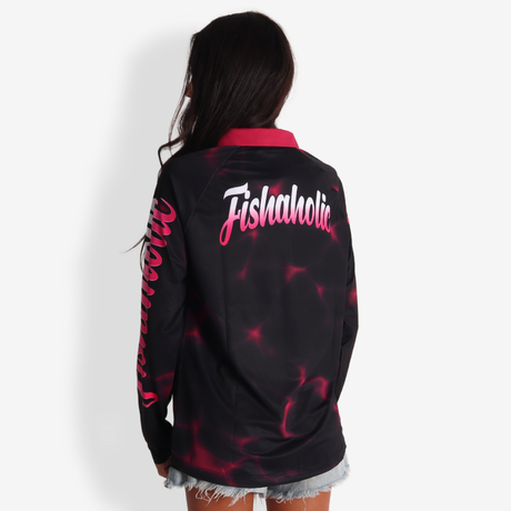 Fishaholic Long Sleeve Polo