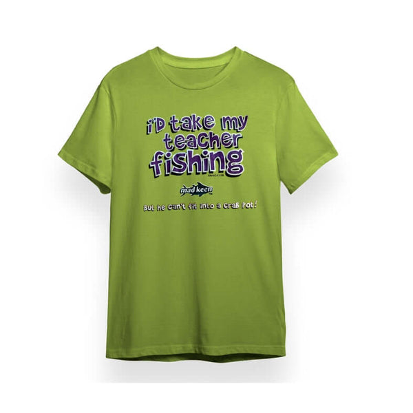 I'd take my teacher fishing Kids Short Sleeve Tee
