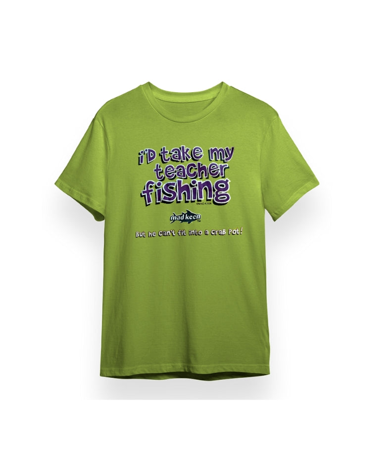 I'd take my teacher fishing Kids Short Sleeve Tee
