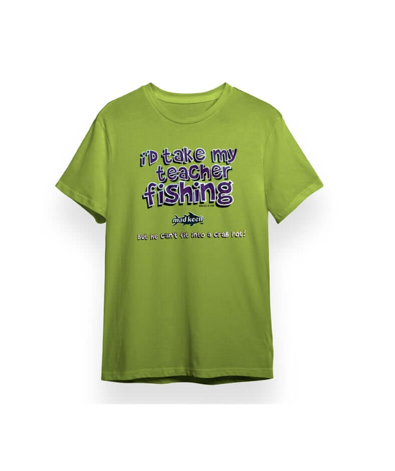 I'd take my teacher fishing Kids Short Sleeve Tee