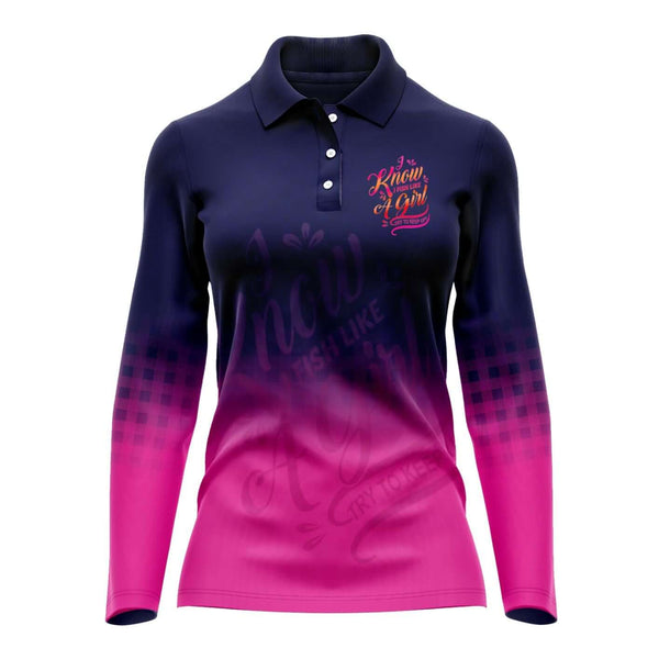 Like a Girl Plaid Youth Polo