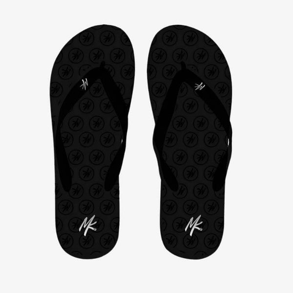 Ladies Mad Keen Black thongs - Mad Keen Fishing 