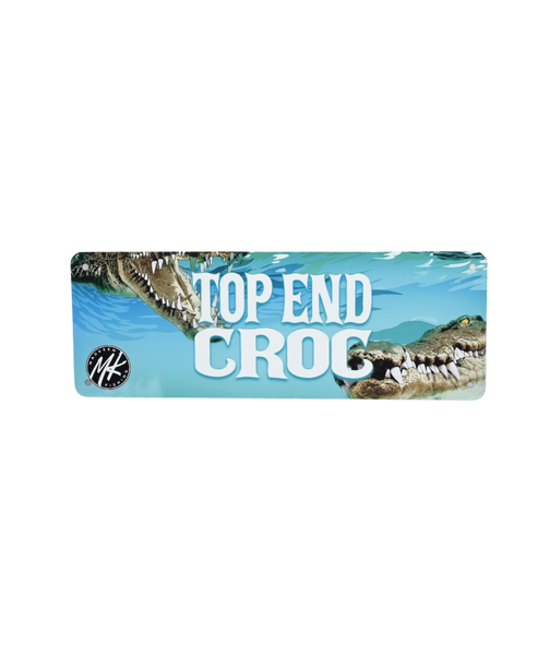 Top End Croc Novelty Number Plate - Mad Keen Fishing 