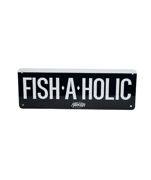 Fishaholic Novelty Number Plate - Mad Keen Fishing 